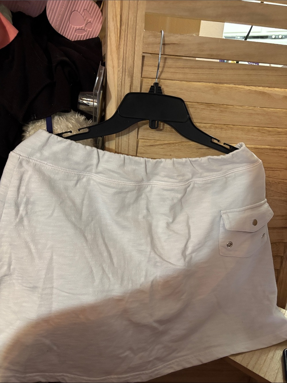 New York Laundry White Casual Skort Large